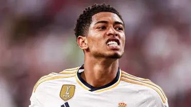 Bellingham con la camiseta del Real Madrid.