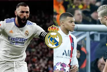 Benzema da muestras claras de saber como se juega en el Madrid para que aprendan Mbappé y Haaland.