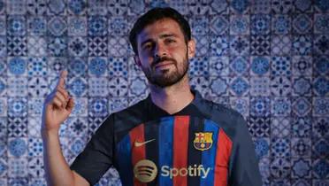 Bernardo Silva, con la camiseta del FC Barcelona