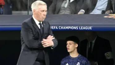 Carlo Ancelotti con Arda Guler en el Real Madrid