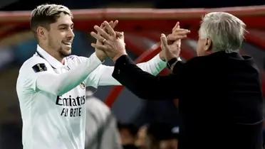 Carlo Ancelotti en una mini rueda de prensa antes del partido ha resaltado el juego de dos de sus jugadores