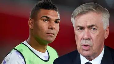 Casemiro serio, Ancelotti preocupado