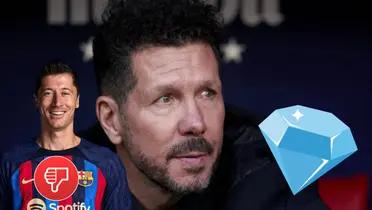 Como Lewandowski es imposible, Simeone eligió un 9 de 18 años que lo enamora