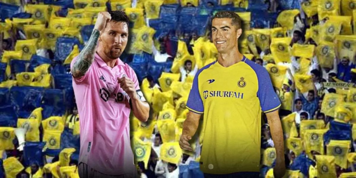 Cristiano Ronaldo jugó con Al-Nassr y los hinchas corearon por Lionel Messi, mira la reacción que hizo el portugués