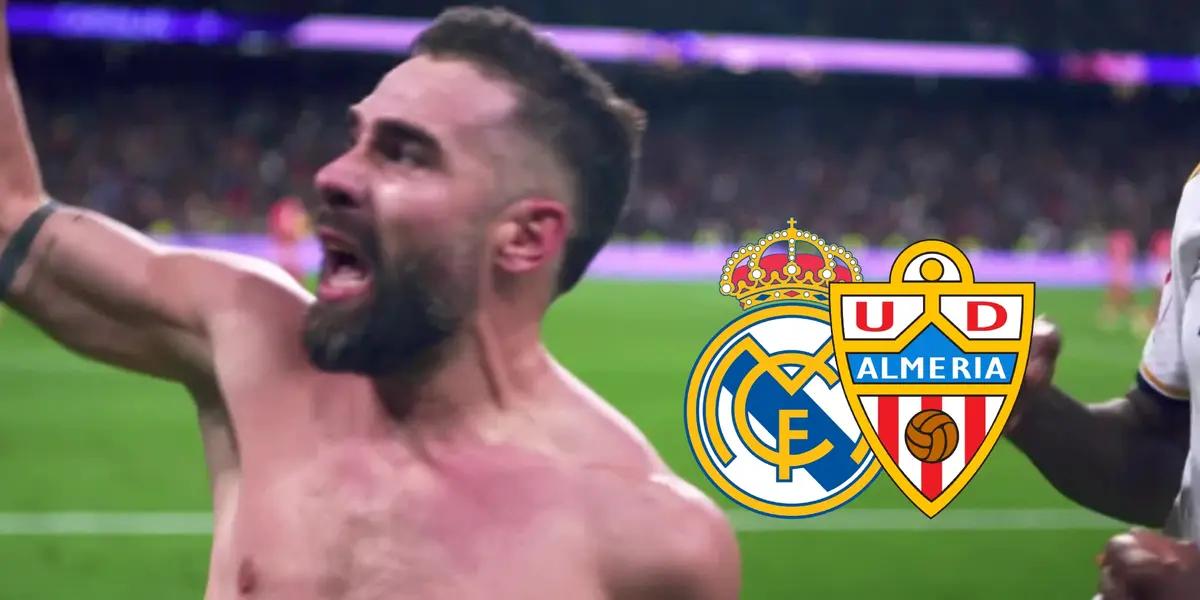 Dani Carvajal celebrando el gol