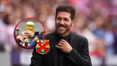 Diego Simeone, entrenador argentino del Atlético de Madrid.