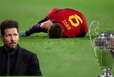 Diego Simeone volvió a tener un lesionado en su plantilla tras el duelo con Feyenoord