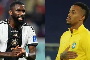 Eder Militao no estaba contento con la dirección de Tite por sus erradas decisiones técnicas y tácticas.