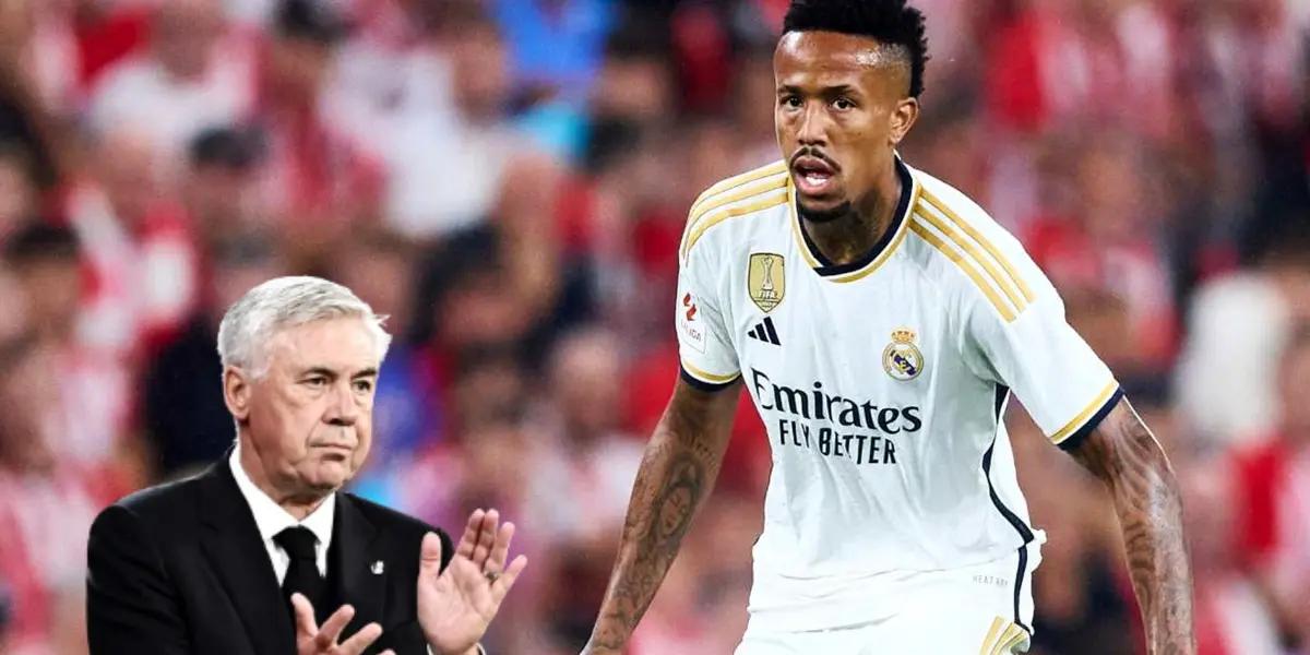 Eder Militao y Carlo Ancelotti