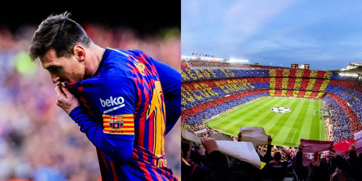 El astro argentino fue pedido por todo el estadio en el quinto derbi de la temporada.