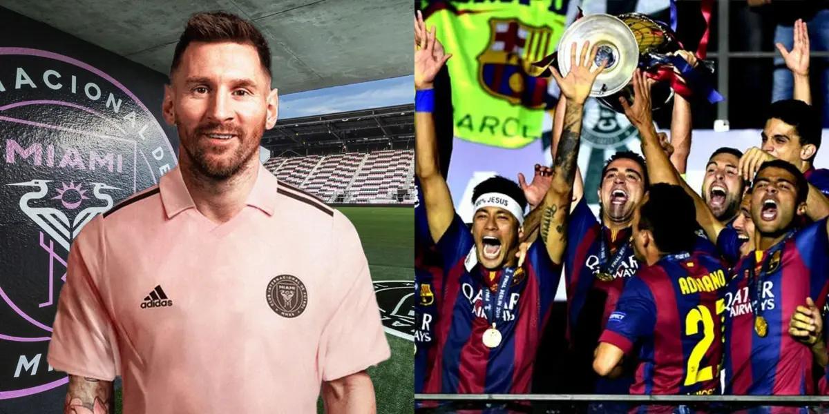 El astro argentino podría recibir a uno de sus excompañeros en el Barça.