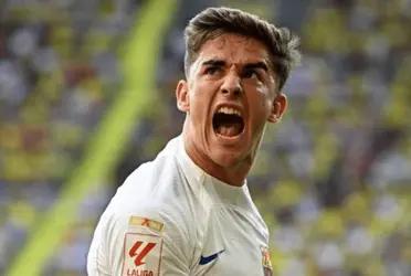 El canterano culé festejó de una manera particular el tanto que le marcó al Submarino en La Cerámica.