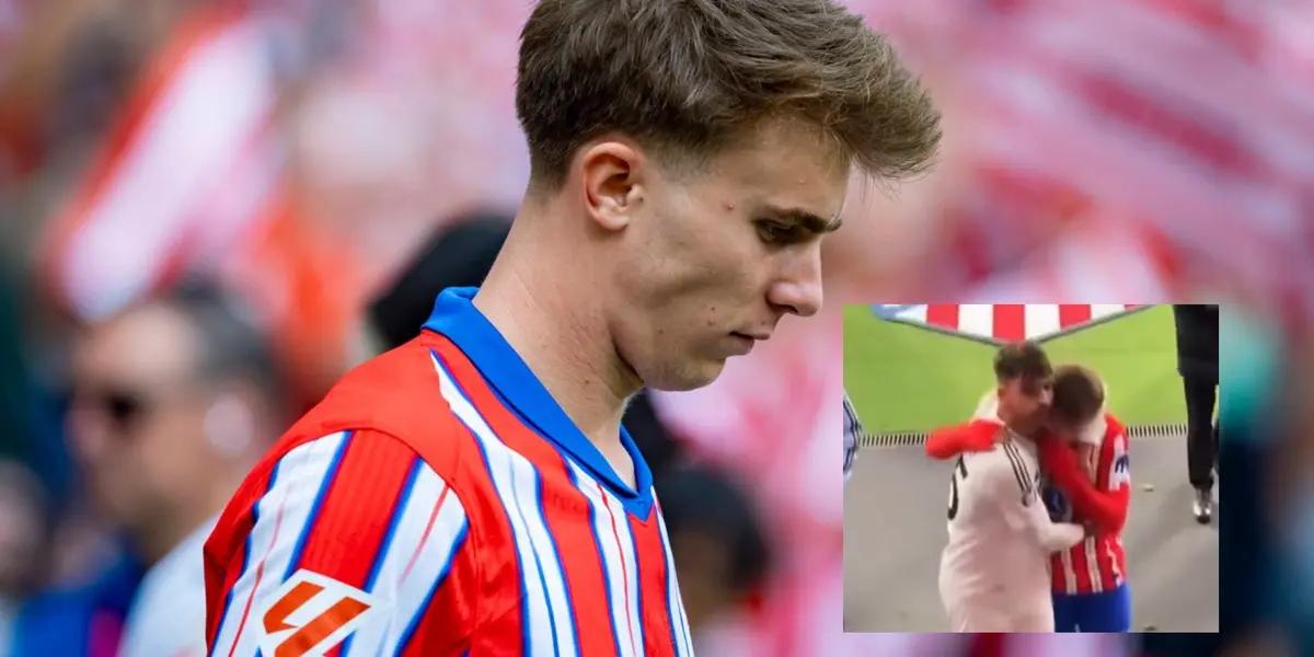 El canterano del Real Madrid consoló al rojiblanco cuando este entró en lágrimas