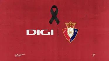 El club navarro ha mandado sus condolencias por X al FC Barcelona y a la familia del fallecido