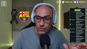 El comentarista de Dazn, encargado del encuentro entre el FC Barcelona y Osasuna, dijo esto en el césped de Montjuic