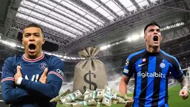 El delantero francés está valuado en una verdadera fortuna, pero el atacante argentino que se desempeña en el Inter no se queda atrás
