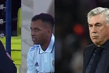 El delantero merengue tuvo un enojo con su entrenador en el duelo contra el Sevilla.