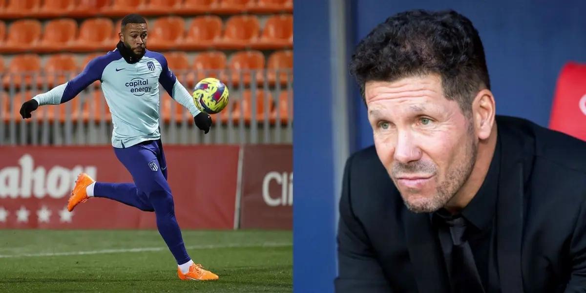 El delantero neerlandés casi no suma minutos en el ‘Colchonero’.