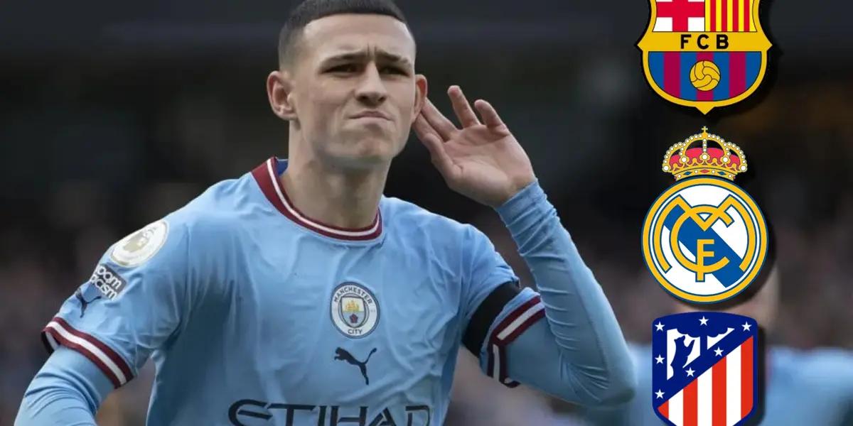 El equipo español que más le gusta a Phil Foden, que tiene 21 goles con el City
