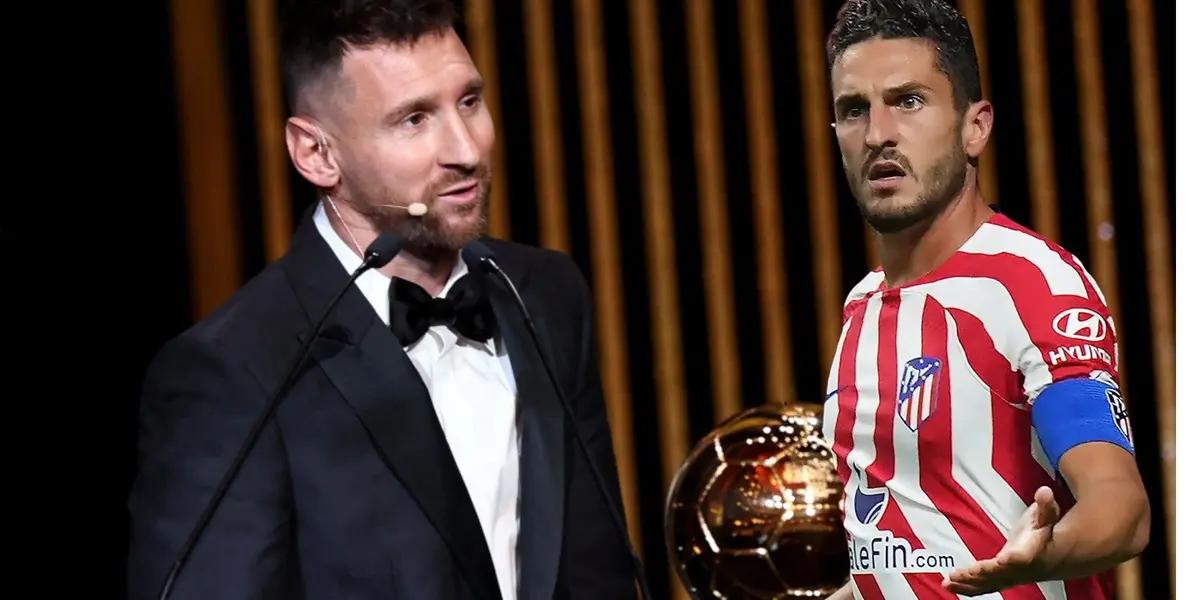 El futbolista del Atlético Madrid aclaró quién era su favorito a ganar el galardón que se llevó el argentino por octava vez