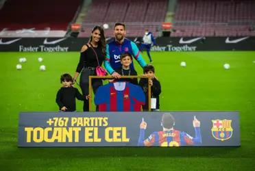 El hijo del astro argentino protagonizó un divertido momento previo al encuentro del Barcelona.