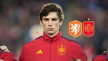 El holandés vio la roja al clavarle los tacos al central español