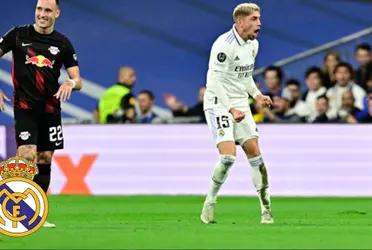 El internacional uruguayo marcó un hito histórico en la noche del Santiago Bernabéu y dio un aporte clave en la victoria del real Madrid, por Champions.