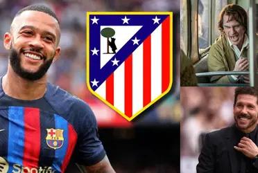 El jugador holandés no puede creer la decisión de El Cholo Simeone.