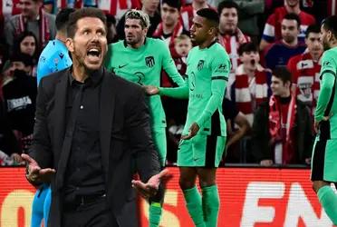 El jugador que parecía era del agrado de Diego Simeone pero contra el Bilbao ni lo tomó en cuenta para la banca del Atleti
