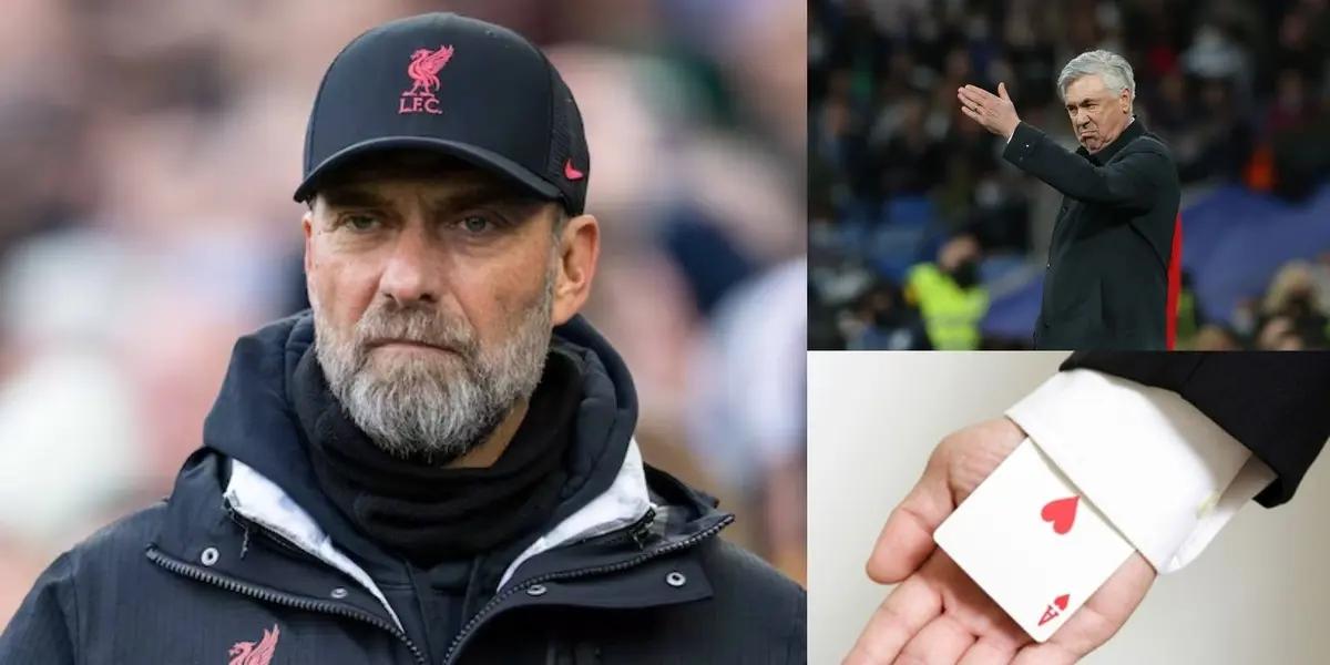 El mal momento del Liverpool haría que le robé un jugador al equipo de Carlo Ancelotti.