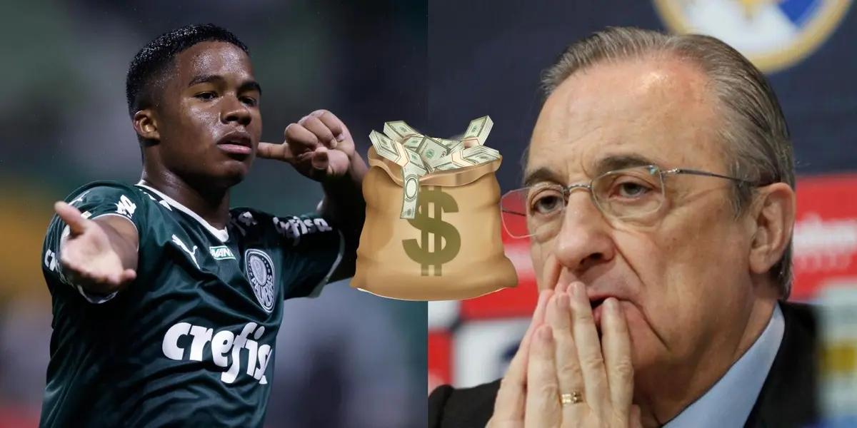 El portal Transfermarket volvió a subir la cotización de la joya del Palmeiras.