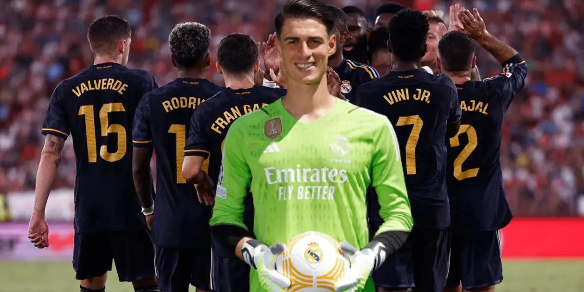 El portero tendrá este viernes su estreno con la camiseta merengue frente al Celta de Vigo.