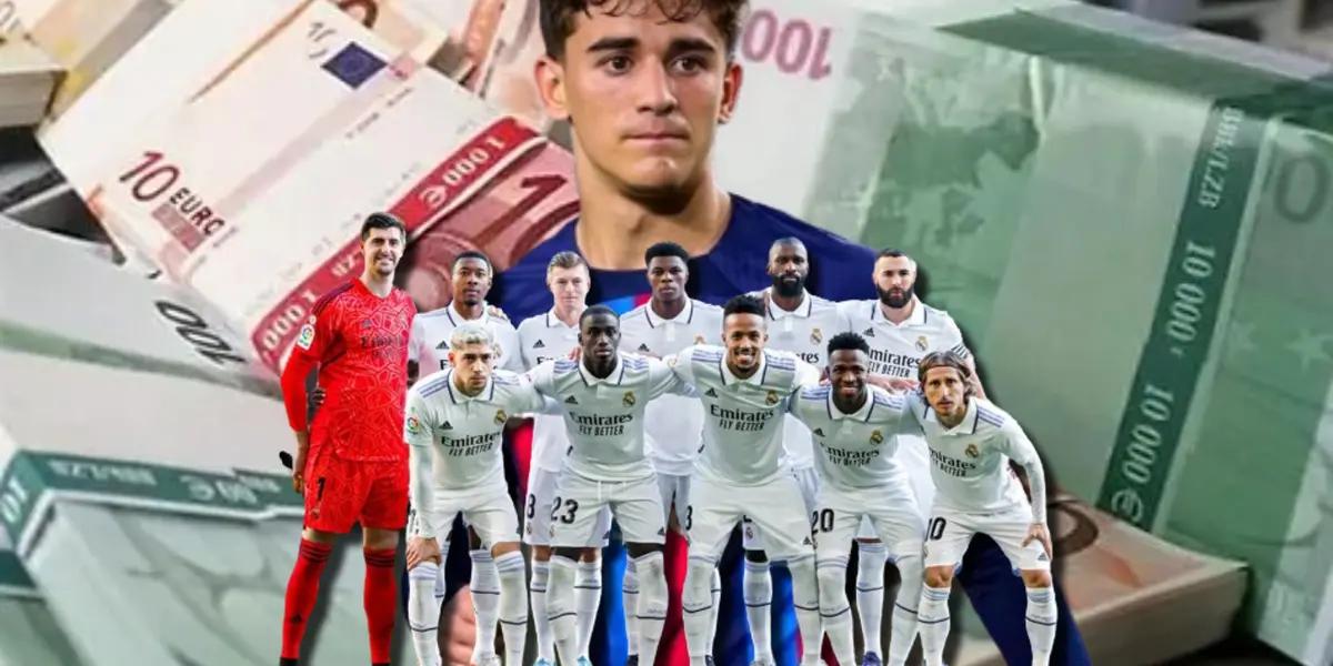 El Real Madrid tasó en 1 billón de euros a este jugador, superando por lejos a Gavi del FC Barcelona