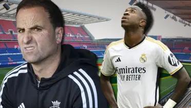 El técnico del Osasuna defendió a Vinicius, que lo amonestaron y será suspendido
