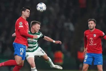 En el inicio del segundo tiempo, Atlético Madrid consigue igualar el marcador ante el Celtic con gol de Morata y ahora va en busca del triunfo