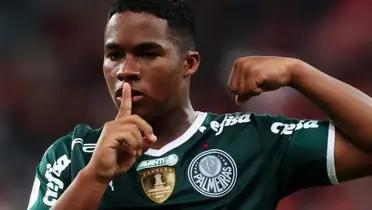 Endrick haciendo silencio en Palmeiras