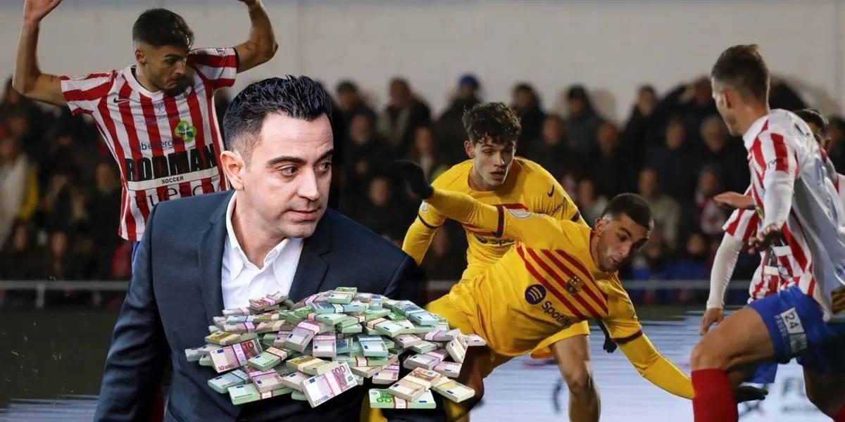 FC Barcelona le ganó al Barbastro por la cuenta de 3 a 2 y de forma insólita un jugador no pudo ni con un pase