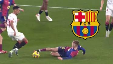 Fermín López vio una roja contra el Sevilla por esta acción