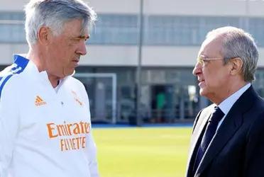 Florentino Pérez también está inmiscuido en las alineaciones del Real Madrid, aunque el entrenador es Carlo Ancelotti