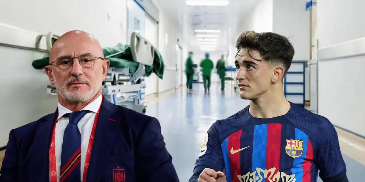 Gavi llegó al hospital para ser intervenido quirúrgicamente y Luis de la Fuente se refirió a la situación