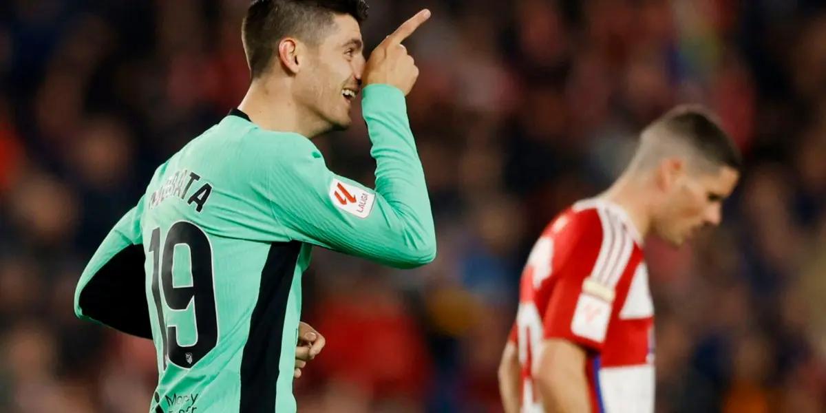 Granada reclamó penal de Giménez y así respondió Morata que hizo ganar al Atleti