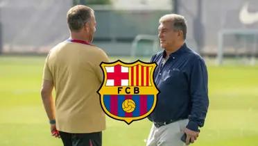 Hansi Flick - Joan Laporta (Foto: FC Barcelona)