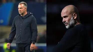 Hansi Flick y Pep Guardiola