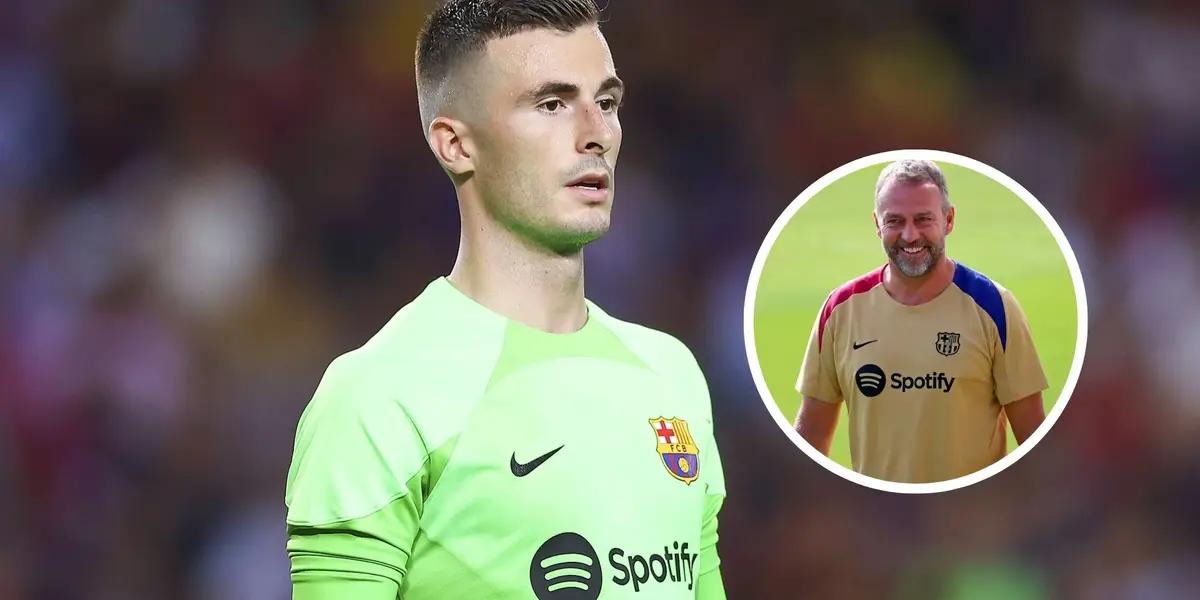 Iñaki Peña - Hansi Flick (Foto: X)