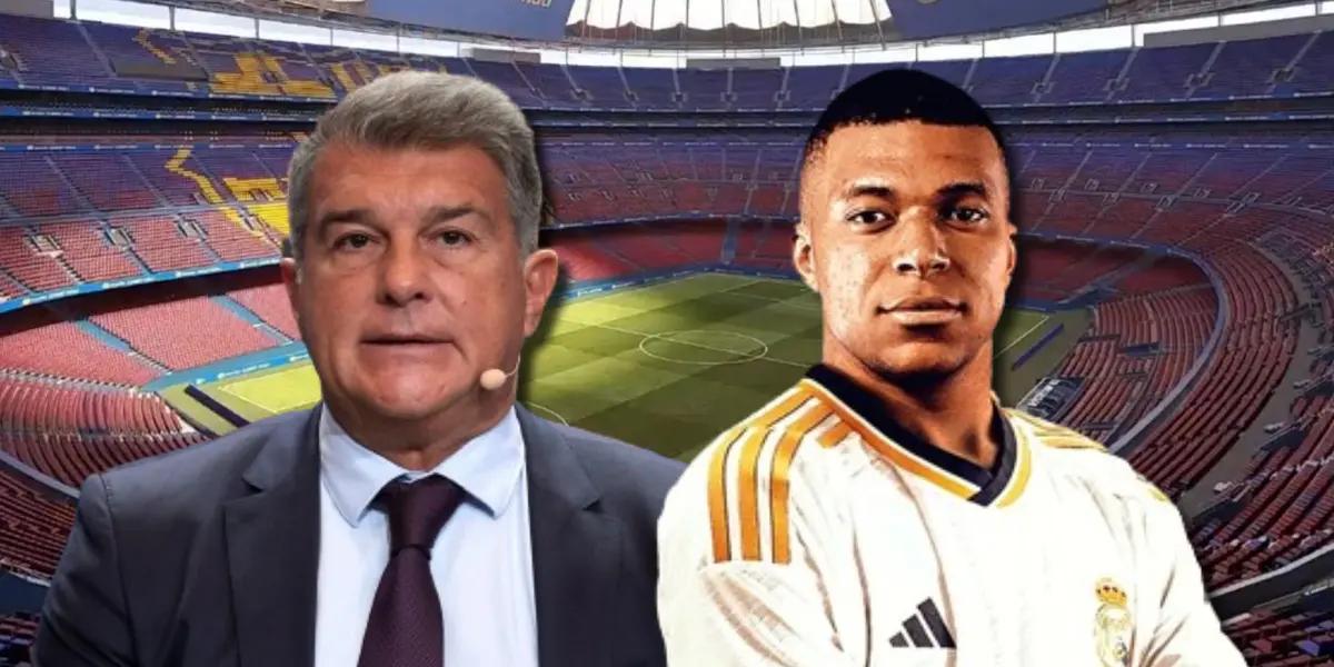 Joan Laporta y Kylian Mbappé