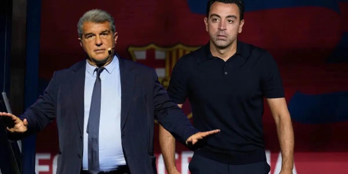 Joan Laporta y Xavi Hernández