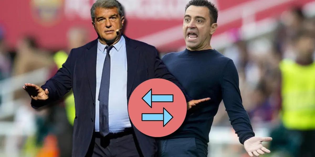 Joan Laporta y Xavi Hernández, FC Barcelona
