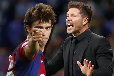 Joao Félix, sobre el final del partido, solamente se saludó con este jugador del Atleti y lo felicitó por el triunfo