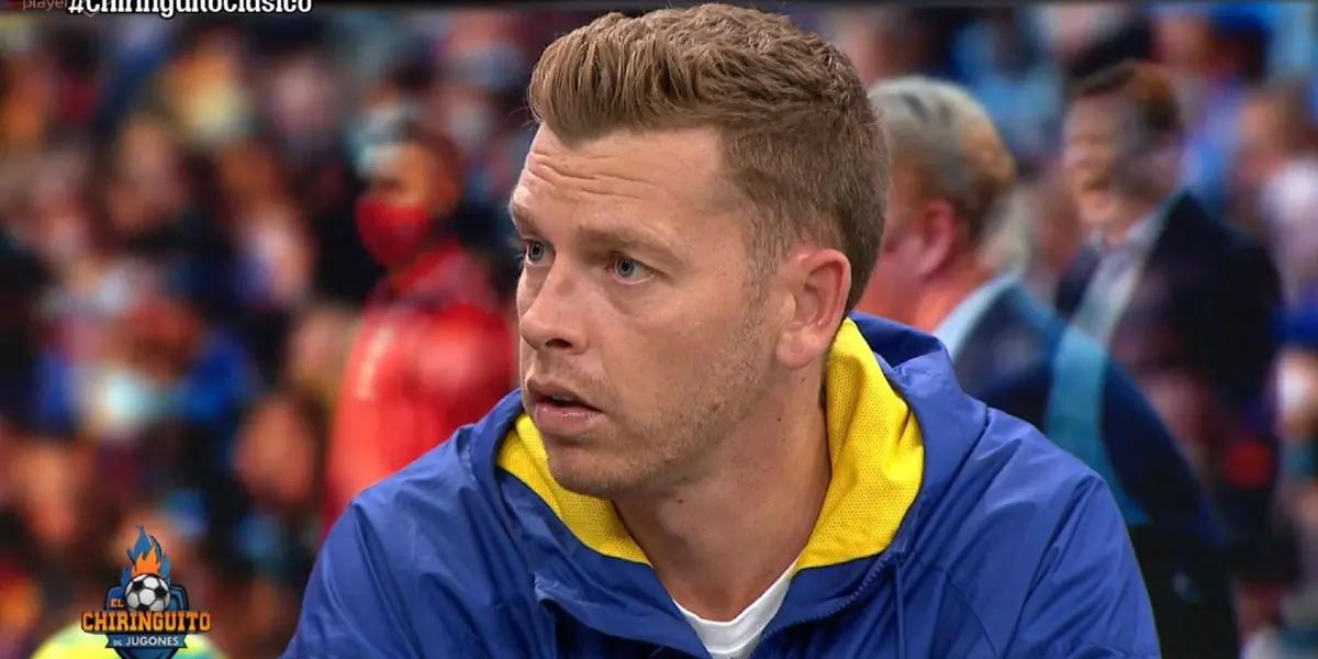 Jota Jordi, panelista en el Chiringuito viendo el partido del FC Barcelona