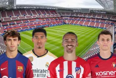 Jugadores de Barça, Madrid, Atlético y Osasuna